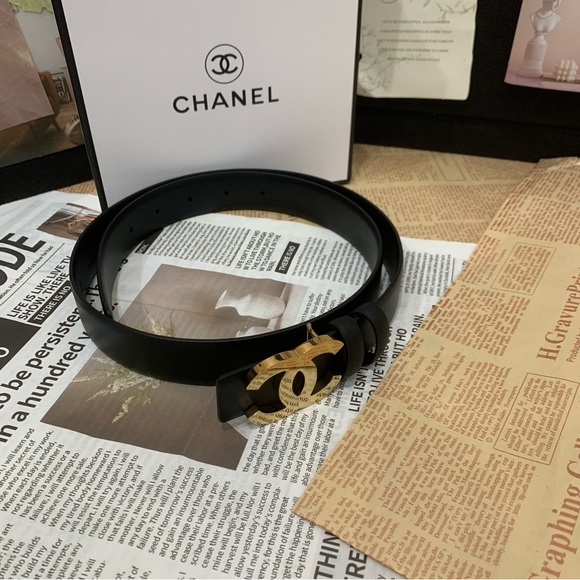 CHANEL🥒 Accessories - Chanel Women's Black Belt SZ 95